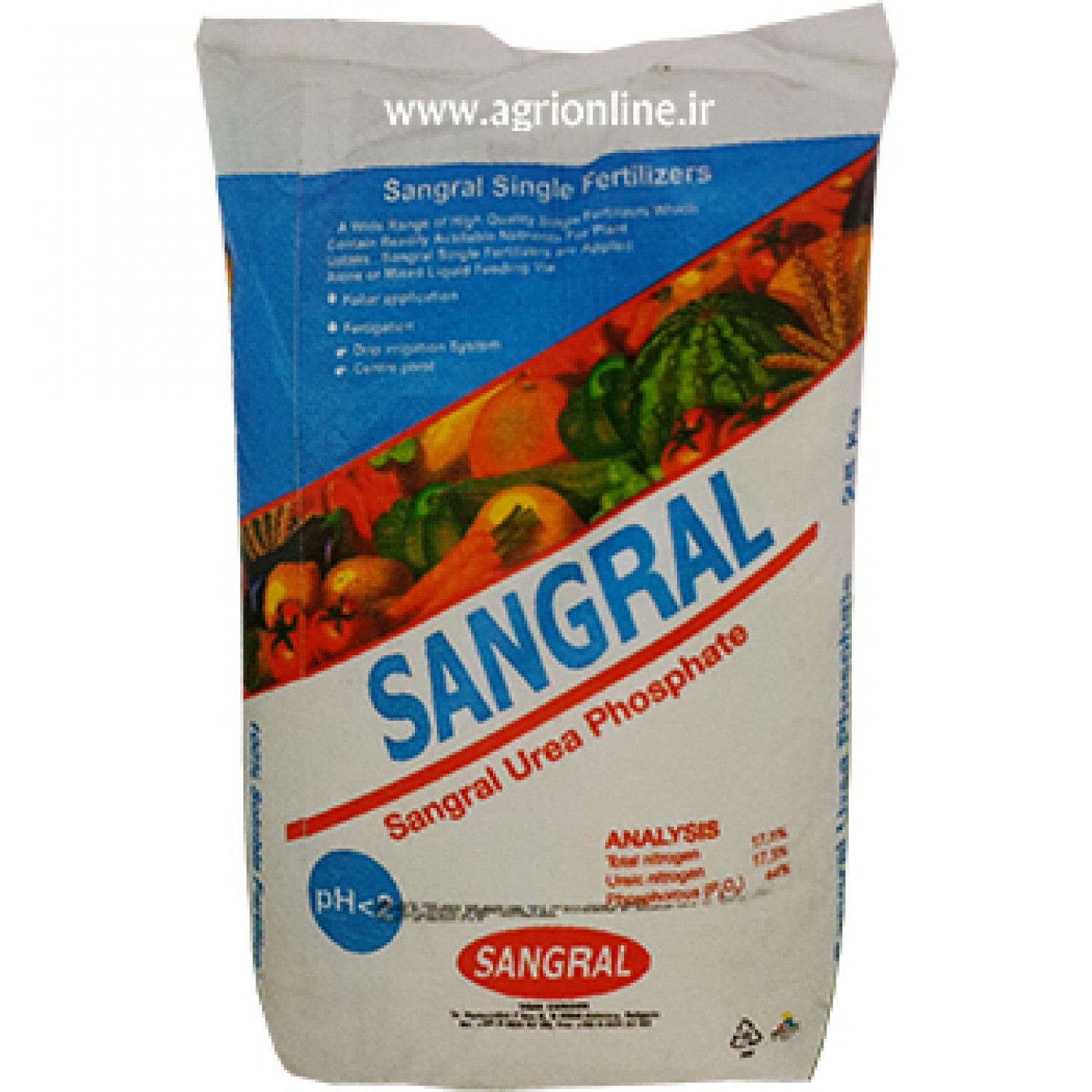 کود سنگرال اوره فسفات  44-18 کود ماکرو پودر کیسه 25 کیلویی- sangral urea phosphate