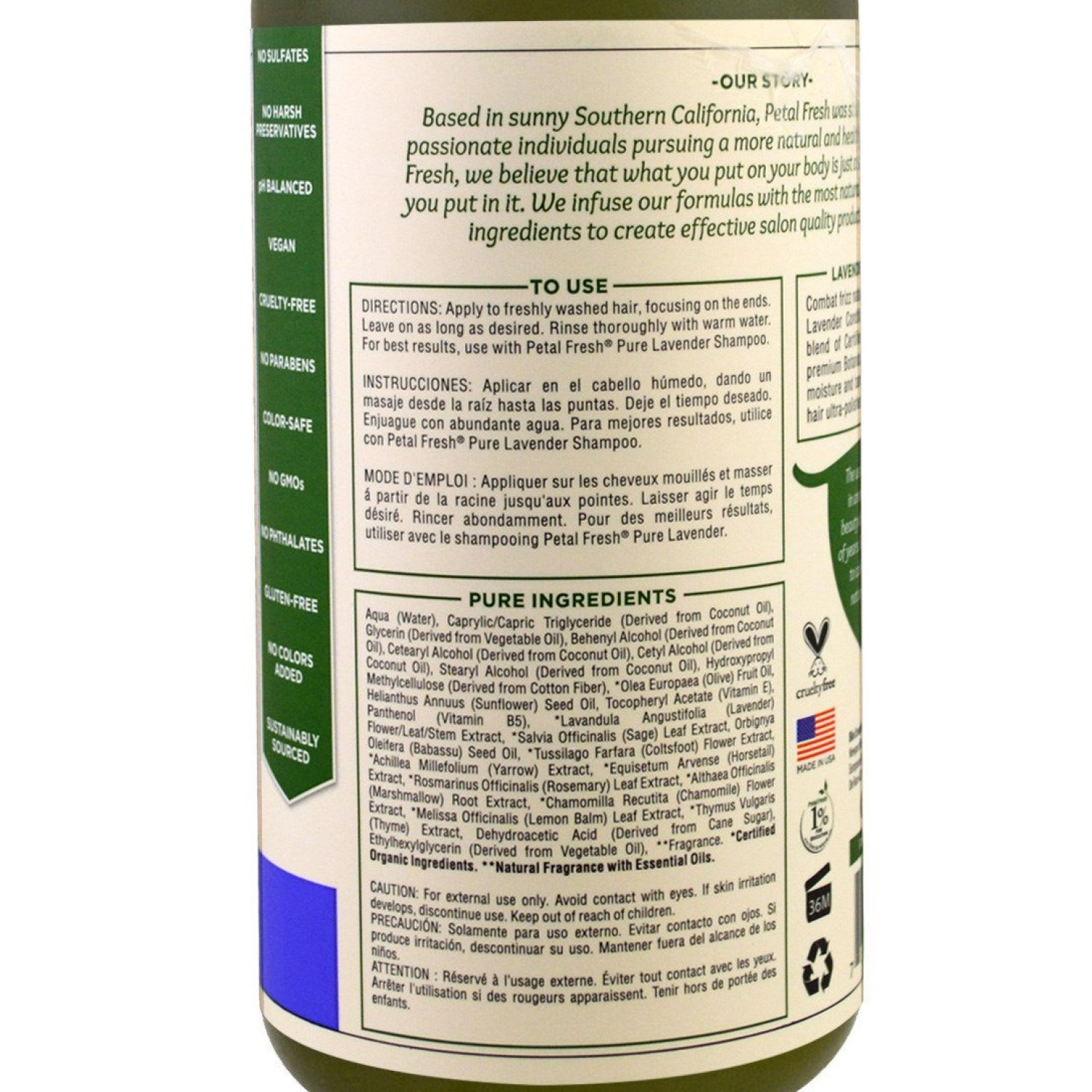 نرم کننده ضد وز موی لاوندر پتال فرش Petal Fresh Anti Frizz Lavender حجم 355 میلی لیتر نرم کننده ضد وز موی لاوندر پتال فرش Petal Fresh Anti Frizz Lavender حجم 355 میلی لیتر