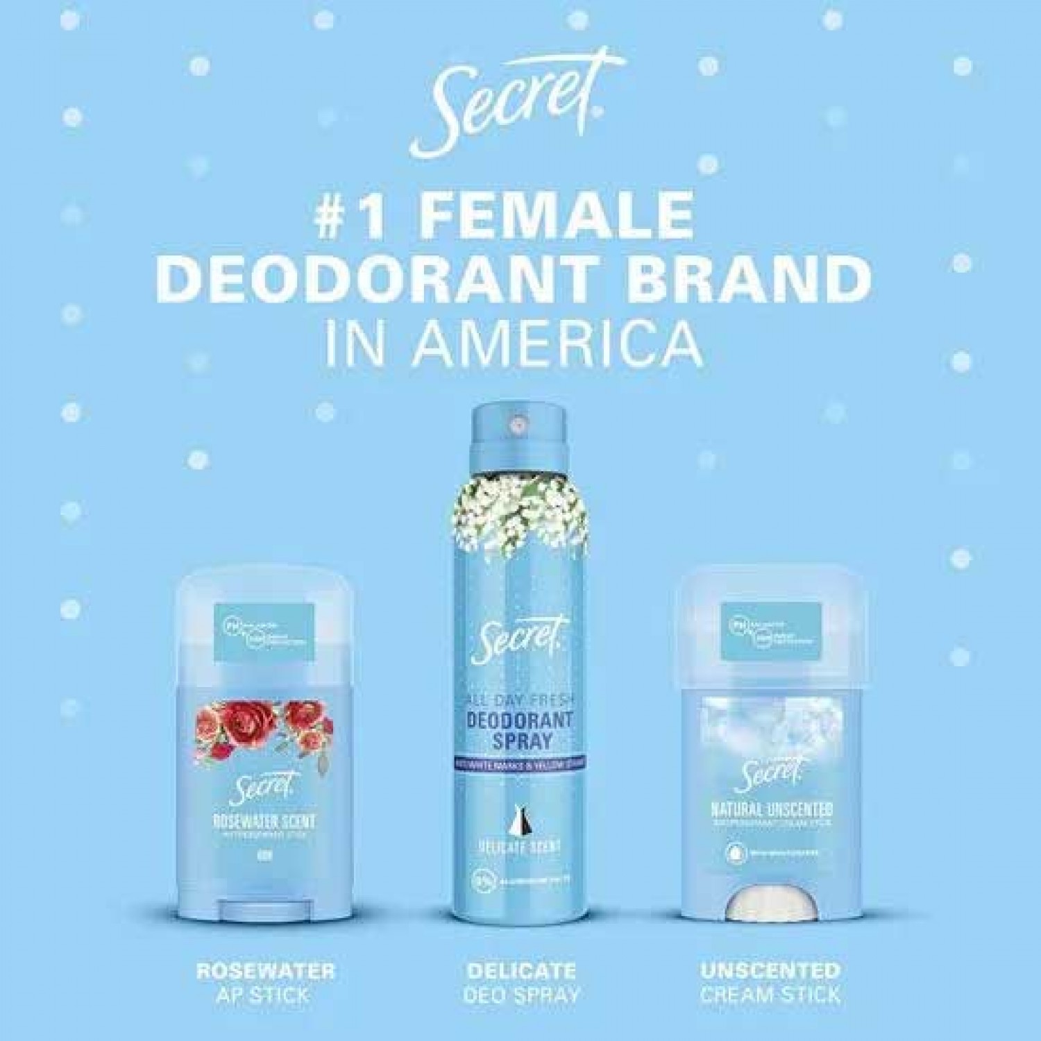 اسپری دئودورانت سکرت رایحه گل زنبق دره Secret Delicate حجم 150 میلی لیتر