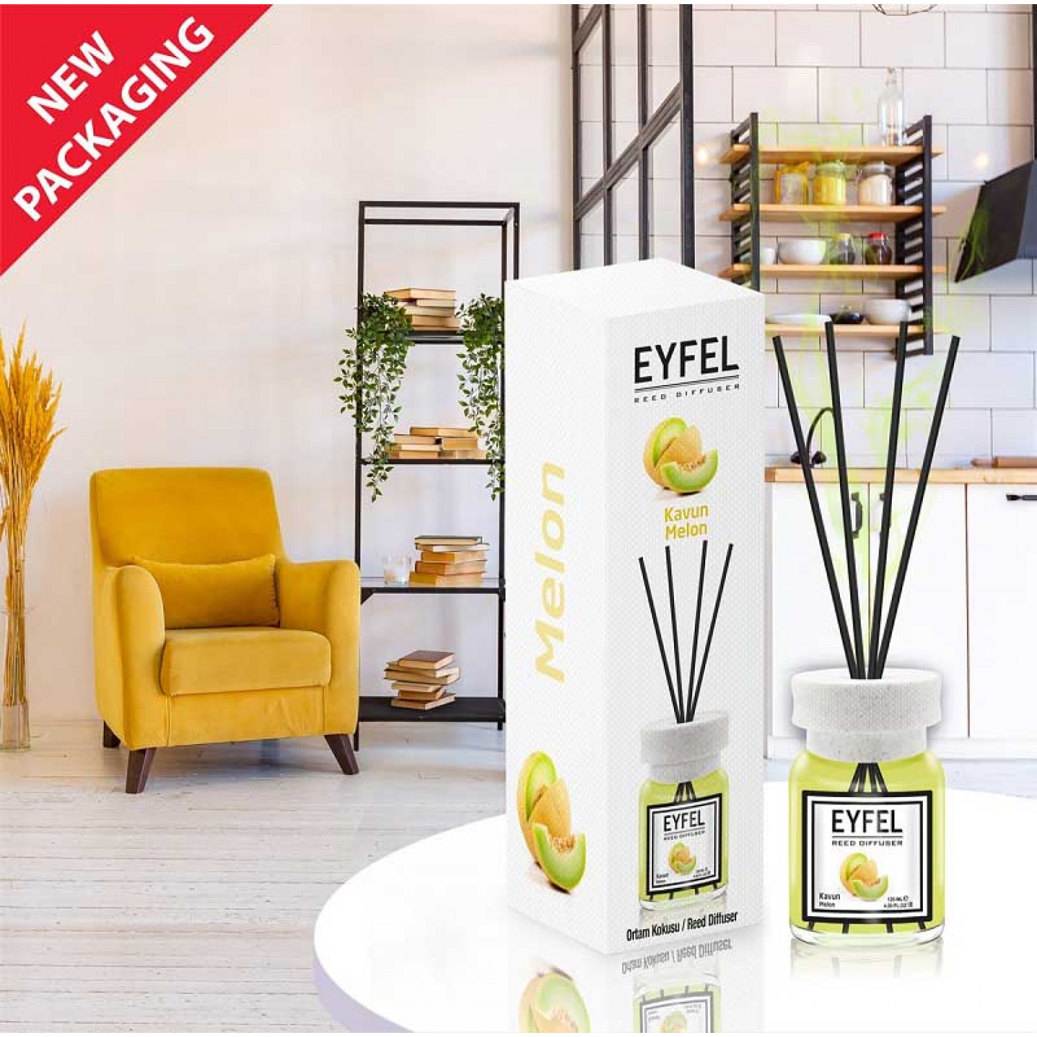 عطر خوشبوکننده اتاق ایفل رایحه طالبی Eyfel Melon حجم 120 میلی لیتر