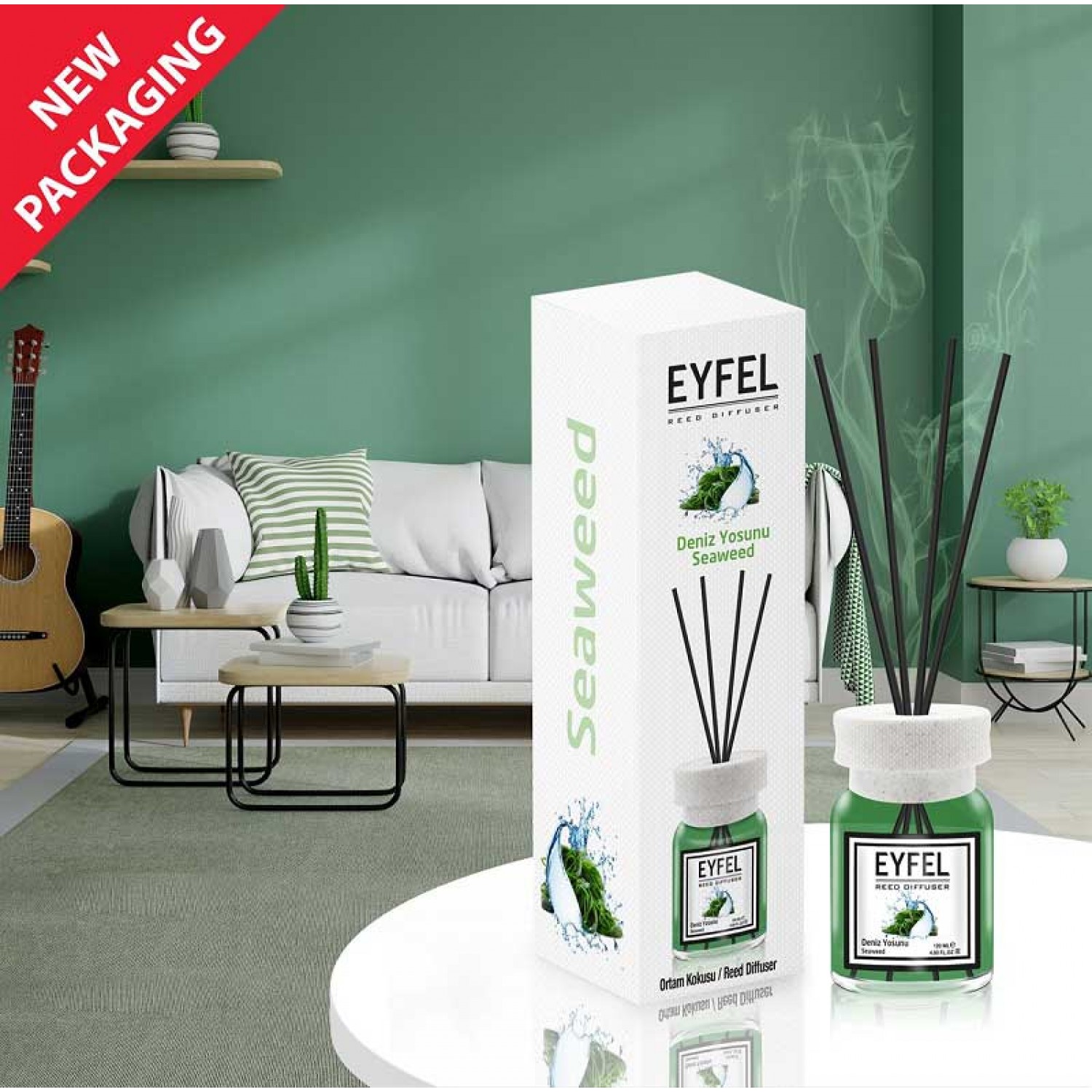 عطر خوشبوکننده اتاق ایفل رایحه جلبک دریایی Eyfel Seaweed حجم 120 میلی لیتر