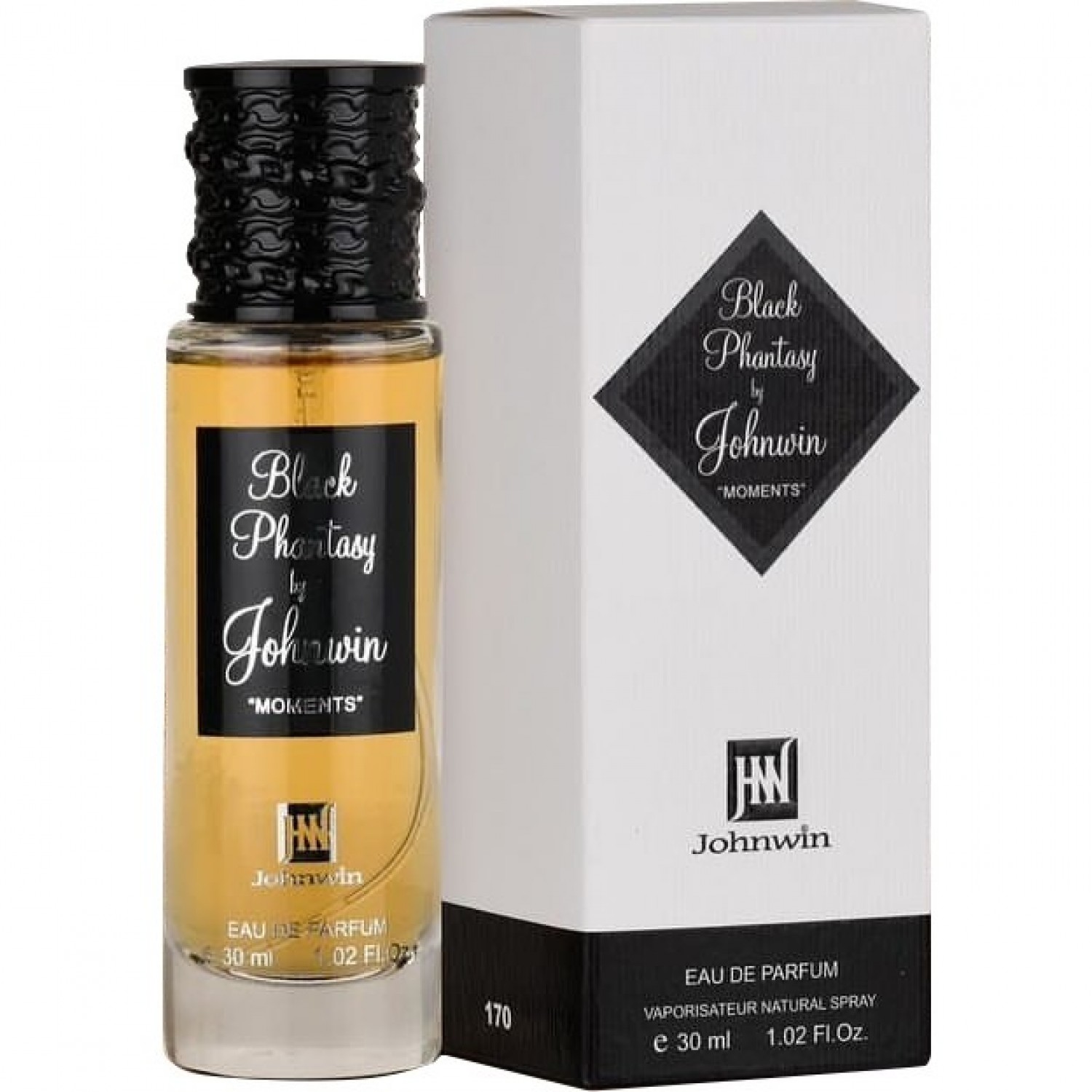 عطر جانوین رایحه کیلیان بلک فانتوم Johnwin Black Phantasy حجم 30 میلی لیتر