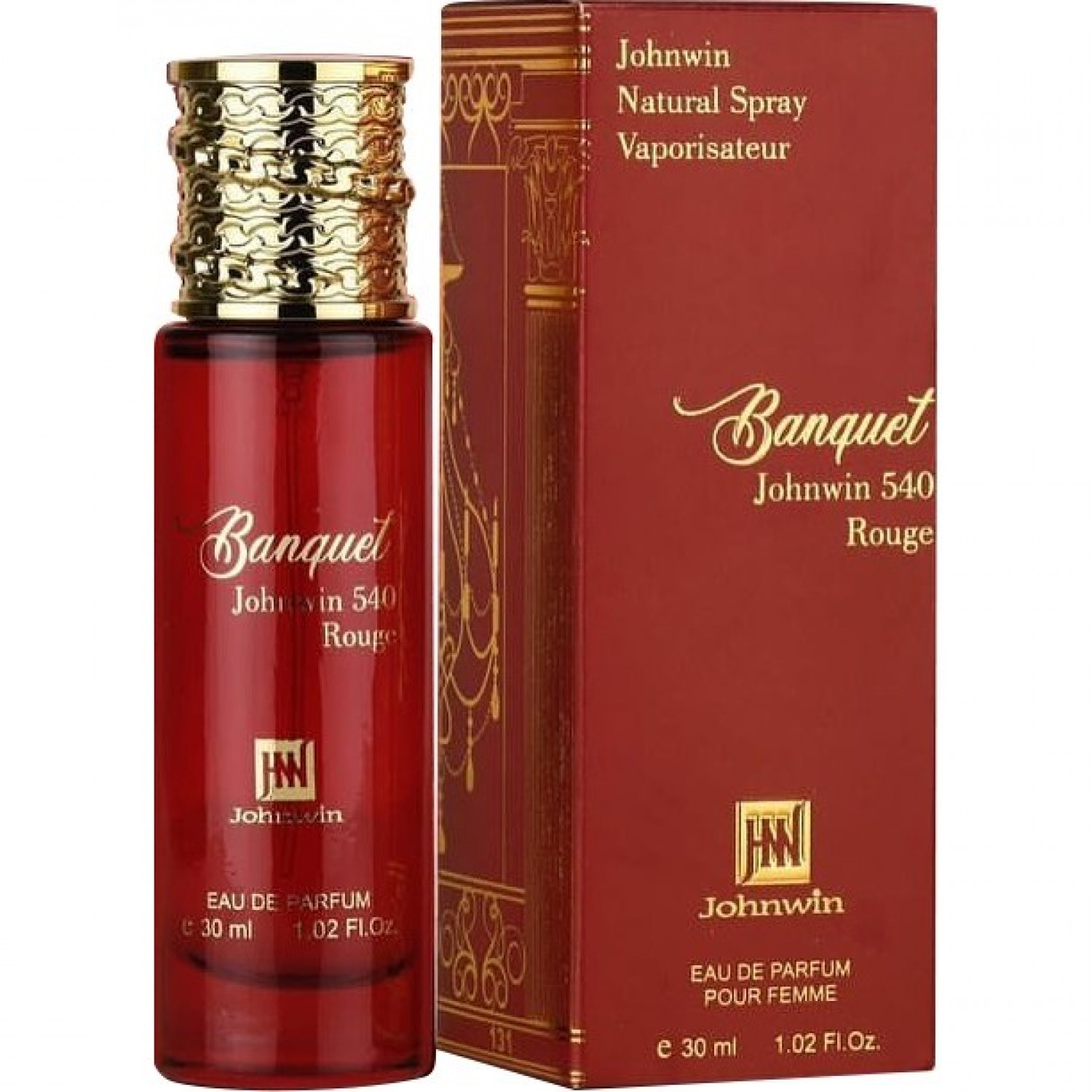 عطر جانوین رایحه باکارات رژ Johnwin Banquet حجم 30 میلی لیتر