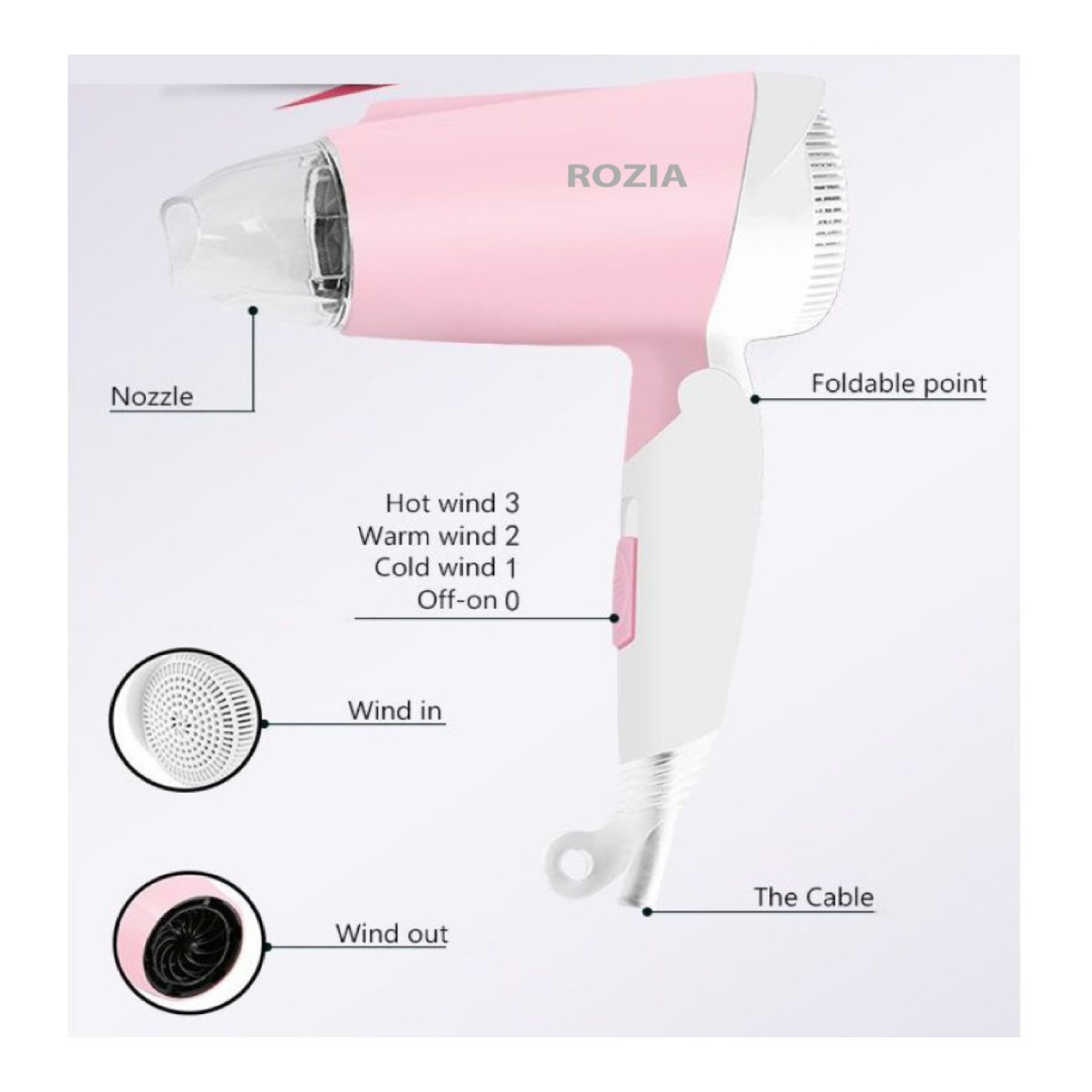 سشوار رزیا Rozia HC8191 سشوار رزیا Rozia HC8191