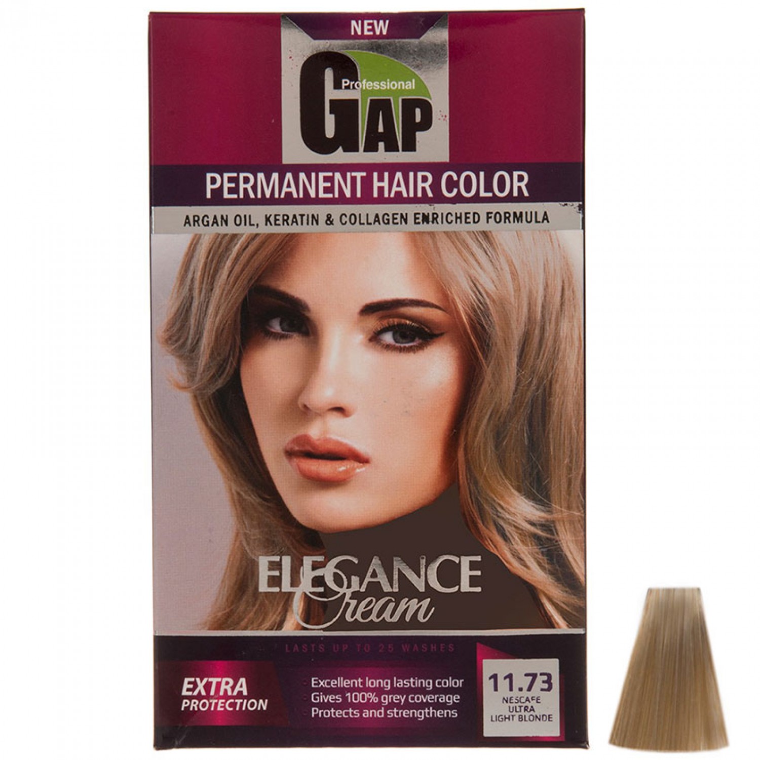 کیت رنگ موی گپ - شماره 11.73 - بلوند خیلی روشن نسکافه ای - Gap hair color