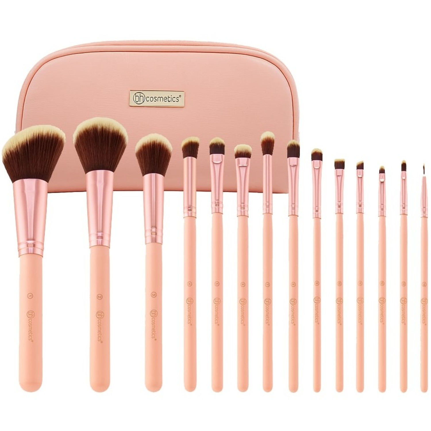 ست 14 عددی براش آرایشی BH Cosmetics به همراه کیف ست 14 عددی براش آرایشی BH Cosmetics به همراه کیف