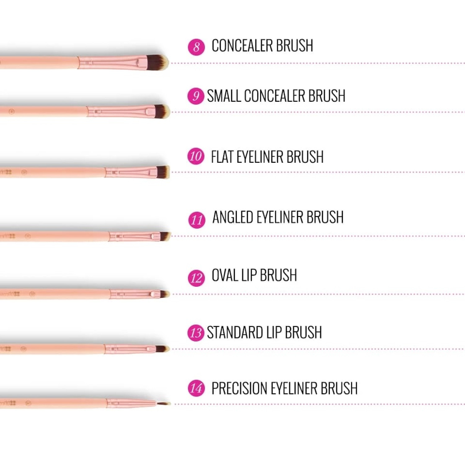 ست 14 عددی براش آرایشی BH Cosmetics به همراه کیف ست 14 عددی براش آرایشی BH Cosmetics به همراه کیف