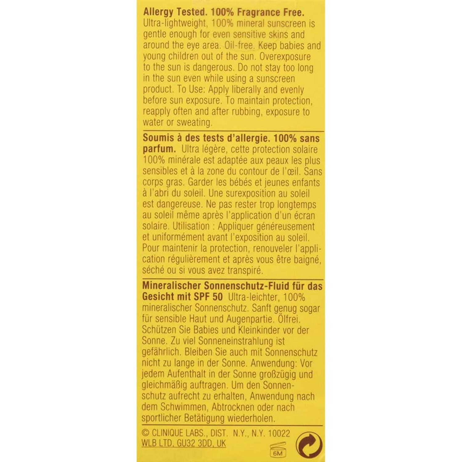فلوئید ضدآفتاب کلینیک Clinique SPF50 Mineral Sunscreen حجم 30 میلی لیتر فلوئید ضدآفتاب کلینیک Clinique SPF50 Mineral Sunscreen حجم 30 میلی لیتر