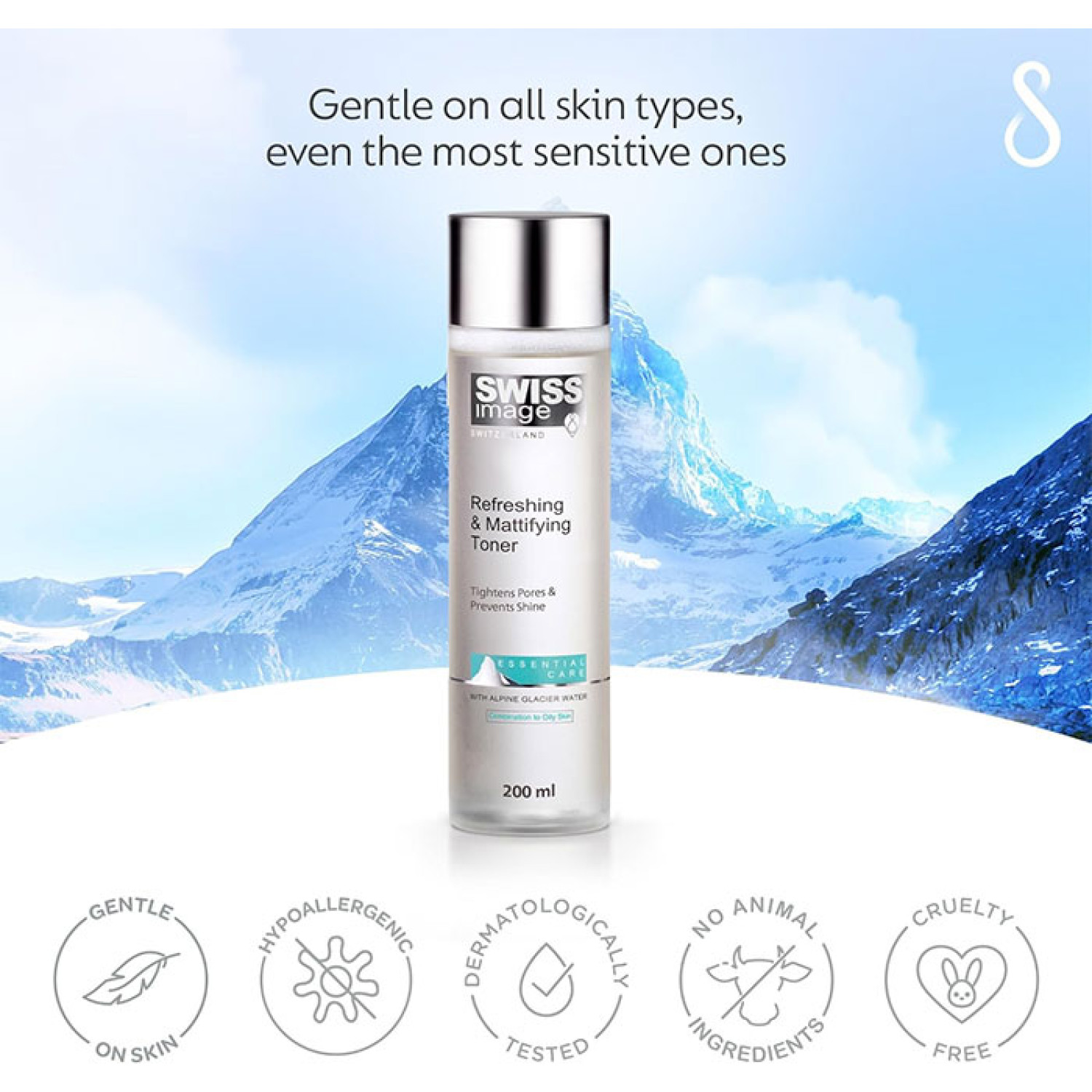 تونر مات کننده سوئیس ایمیج Swiss Image Refreshing Mattifying حجم 200 میلی لیتر تونر مات کننده سوئیس ایمیج Swiss Image Refreshing Mattifying حجم 200 میلی لیتر