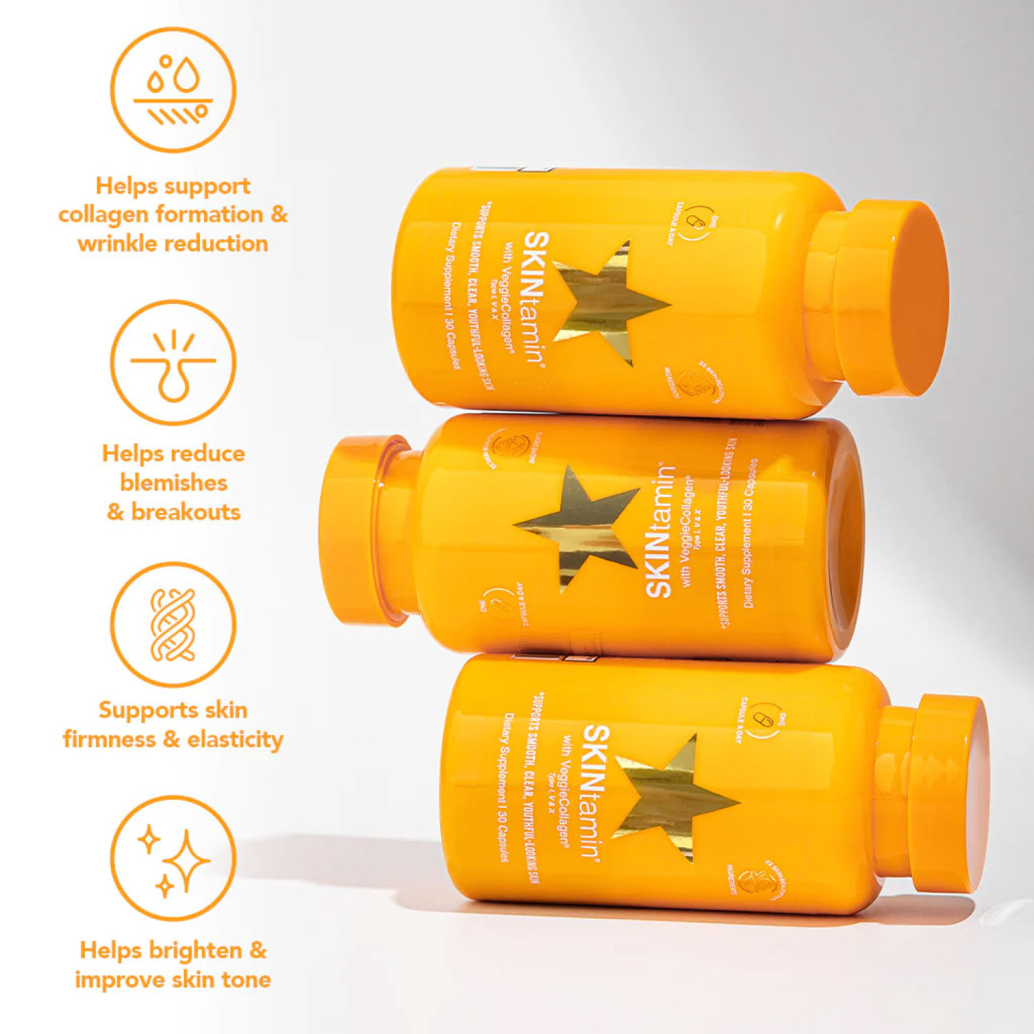 مکمل بهبود سلامت پوست اسکین تامین SkinTamin Collagen تعداد 30 عدد مکمل بهبود سلامت پوست اسکین تامین SkinTamin Collagen تعداد 30 عدد