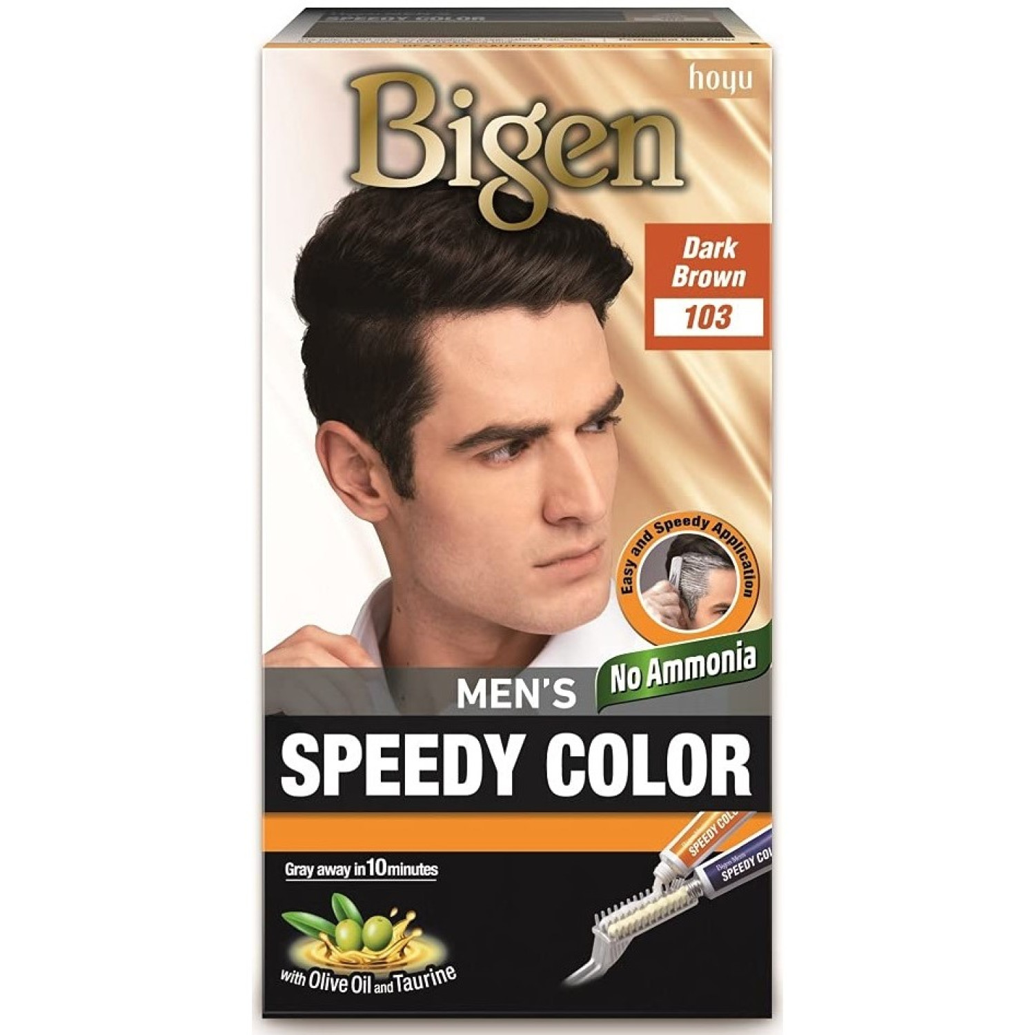 کیت رنگ موی بدون آمونیاک آقایان بیگن Bigen Men Speedy شماره 103 قهوه ای تیره
