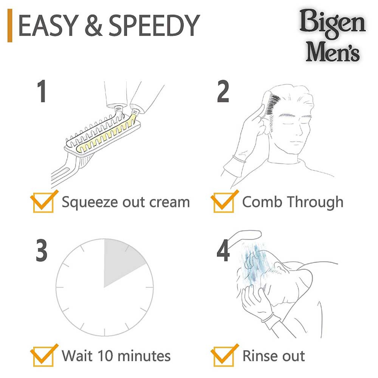 کیت رنگ موی بدون آمونیاک آقایان بیگن Bigen Men Speedy شماره 103 قهوه ای تیره