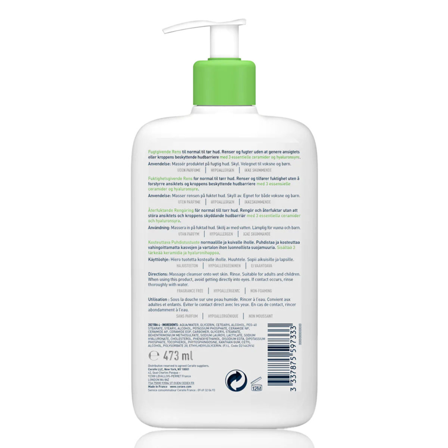 کرم شوینده پوست نرمال و خشک سراوی CeraVe Hydrating Cleanser حجم 473 میلی لیتر کرم شوینده پوست نرمال و خشک سراوی CeraVe Hydrating Cleanser حجم 473 میلی لیتر