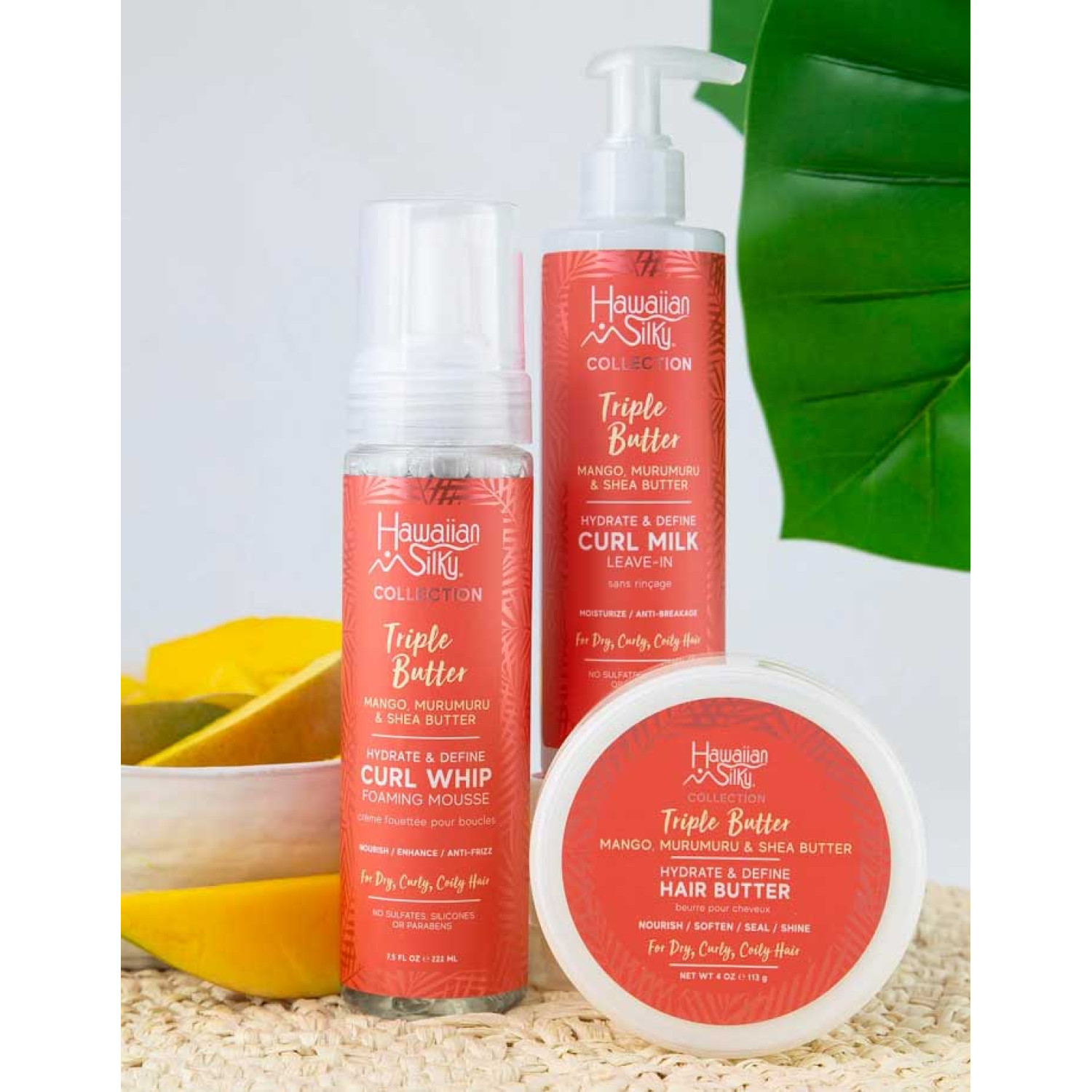 موس حالت دهنده موهای فر هاوایین سیلکی Hawaiian Silky Curl Whip حجم 222 میلی لیتر موس حالت دهنده موهای فر هاوایین سیلکی Hawaiian Silky Curl Whip حجم 222 میلی لیتر