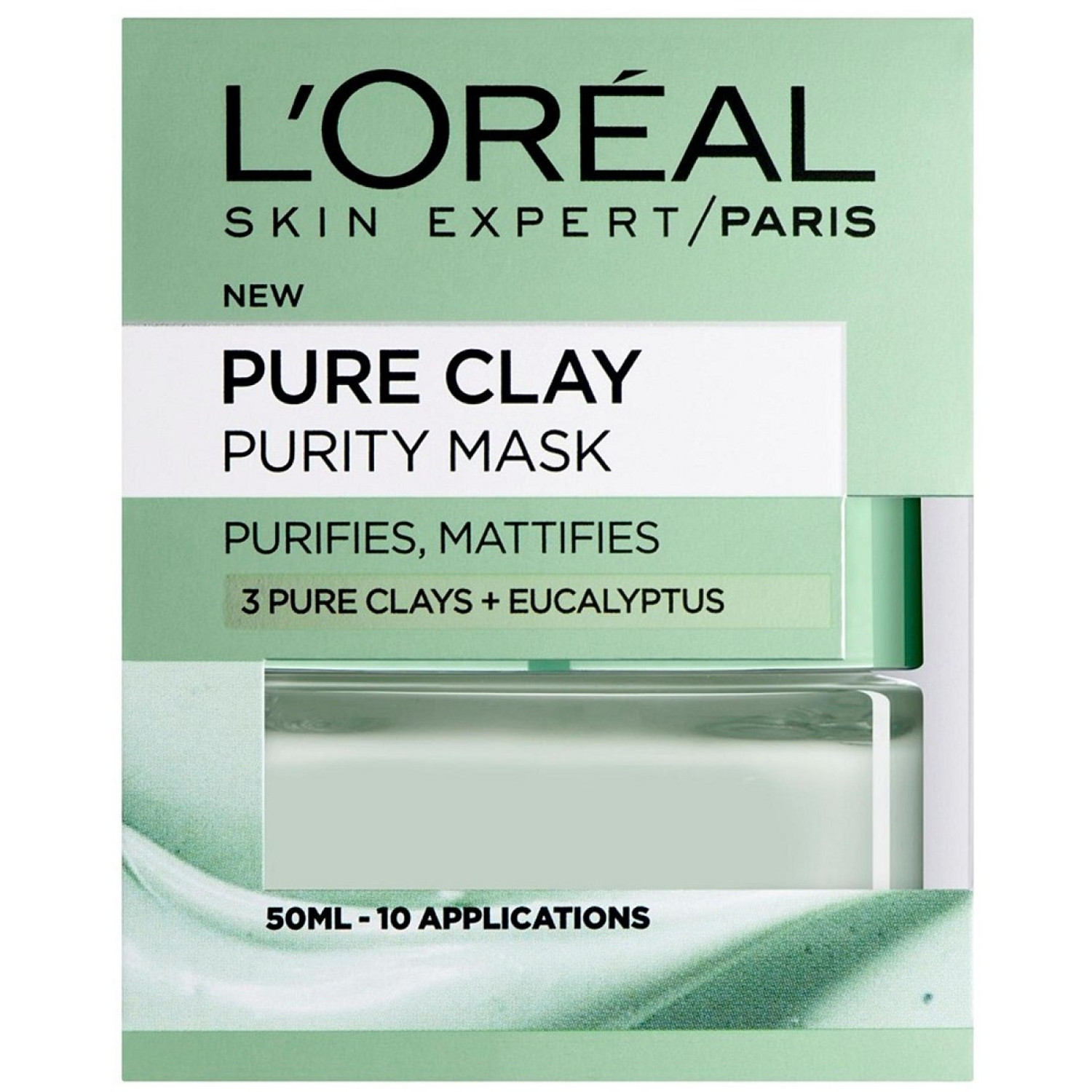 ماسک تصفیه کننده و مات کننده لورال LOreal Pure Clay Purity Mask حجم 50 میلی لیتر ماسک تصفیه کننده و مات کننده لورال LOreal Pure Clay Purity Mask حجم 50 میلی لیتر