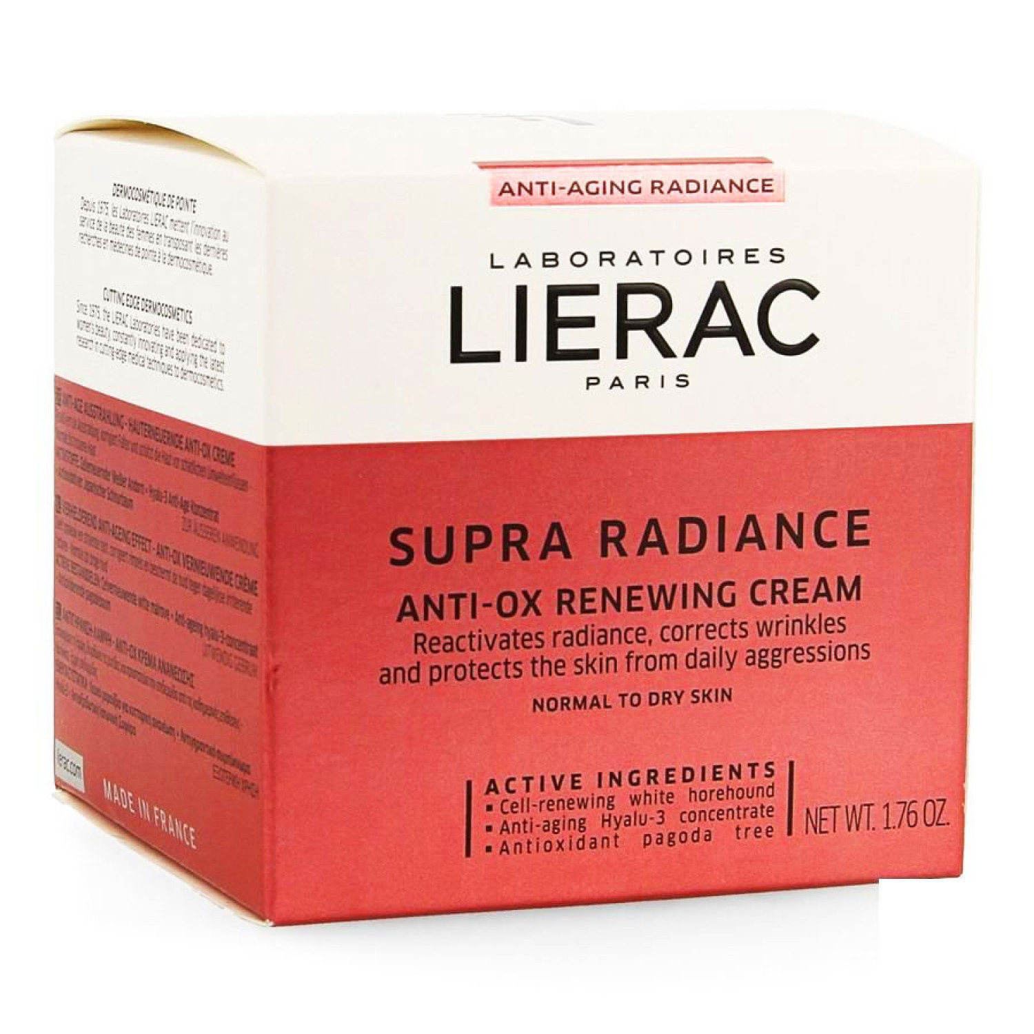 کرم نوسازی و محافظت آنتی اکسیدان لیراک Lierac Supra Radiance Anti-Ox Cream حجم 50 میلی لیتر کرم نوسازی و محافظت آنتی اکسیدان لیراک Lierac Supra Radiance Anti-Ox Cream حجم 50 میلی لیتر