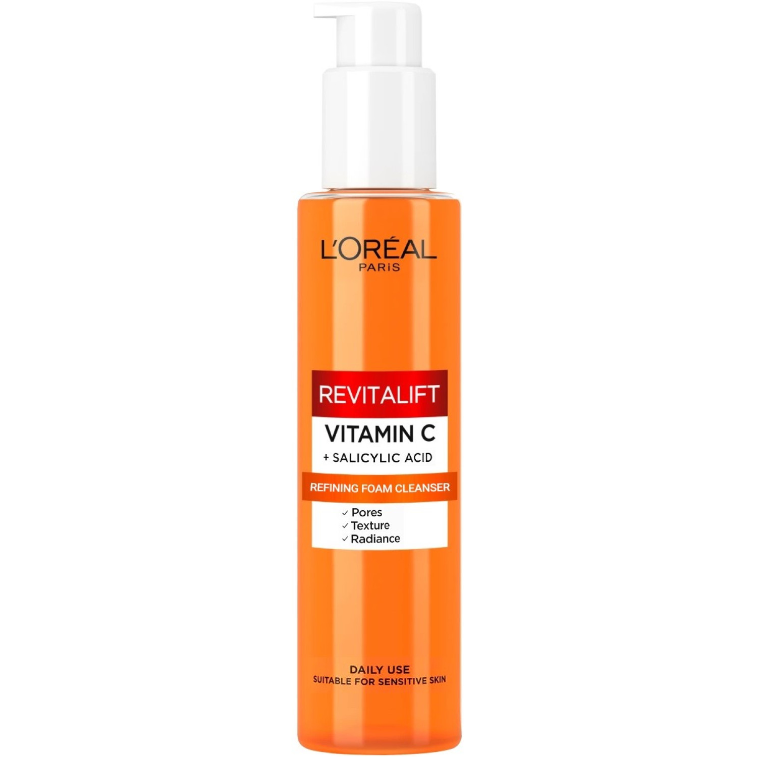 فوم شوینده صورت ویتامین سی لورال رویتالیفت Revitalift Vitamin C حجم 150 میلی لیتر
