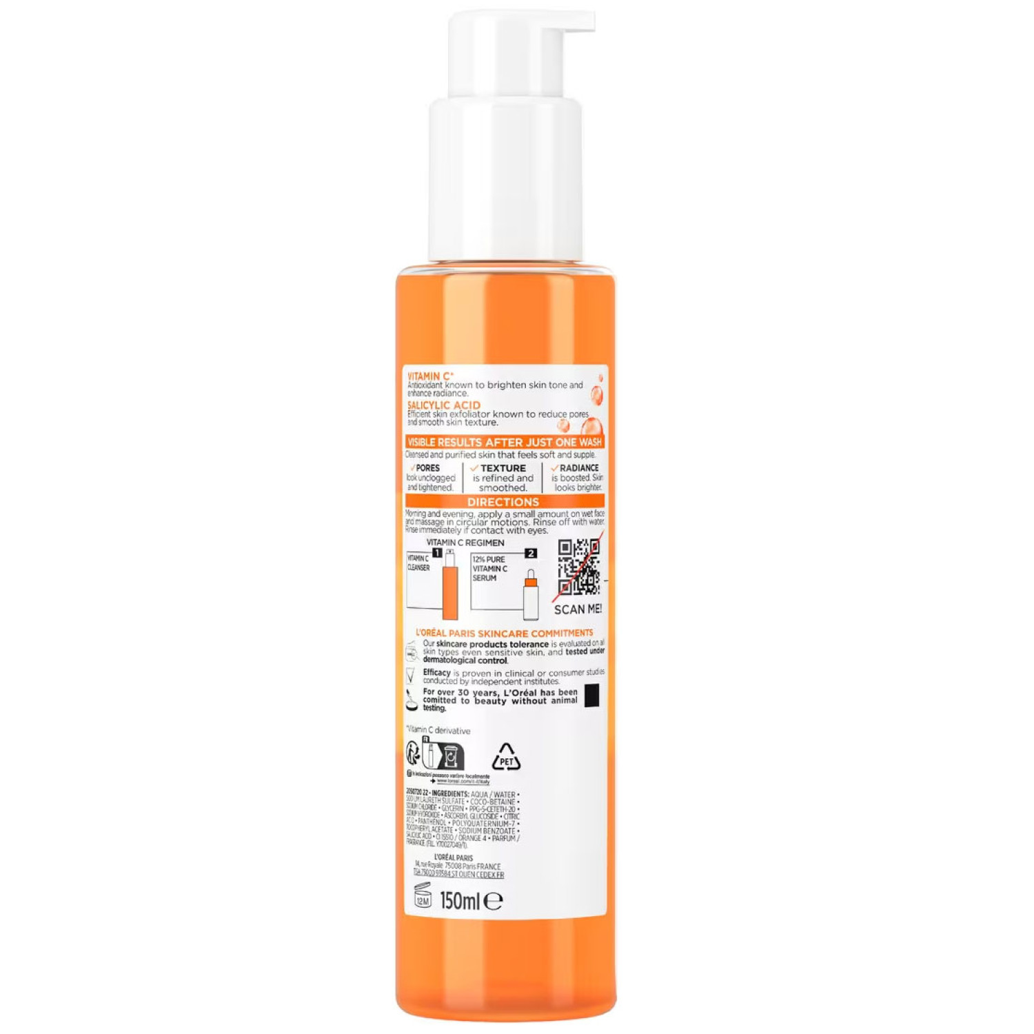 فوم شوینده صورت ویتامین سی لورال رویتالیفت Revitalift Vitamin C حجم 150 میلی لیتر