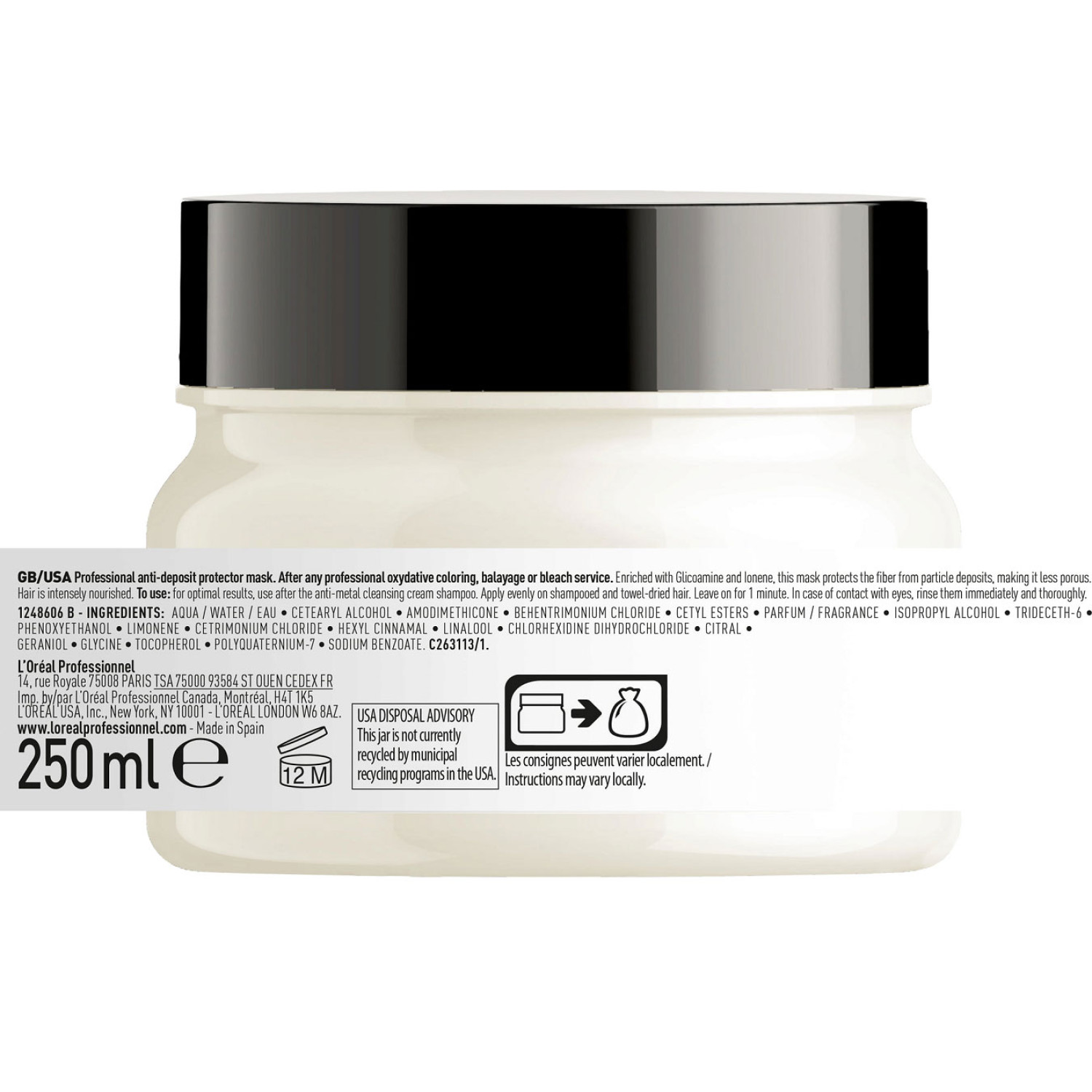 ماسک موی سم زدای فلزات لورال متال دیتوکس LOreal Metal Detox حجم 250 میلی لیتر ماسک موی سم زدای فلزات لورال متال دیتوکس LOreal Metal Detox حجم 250 میلی لیتر