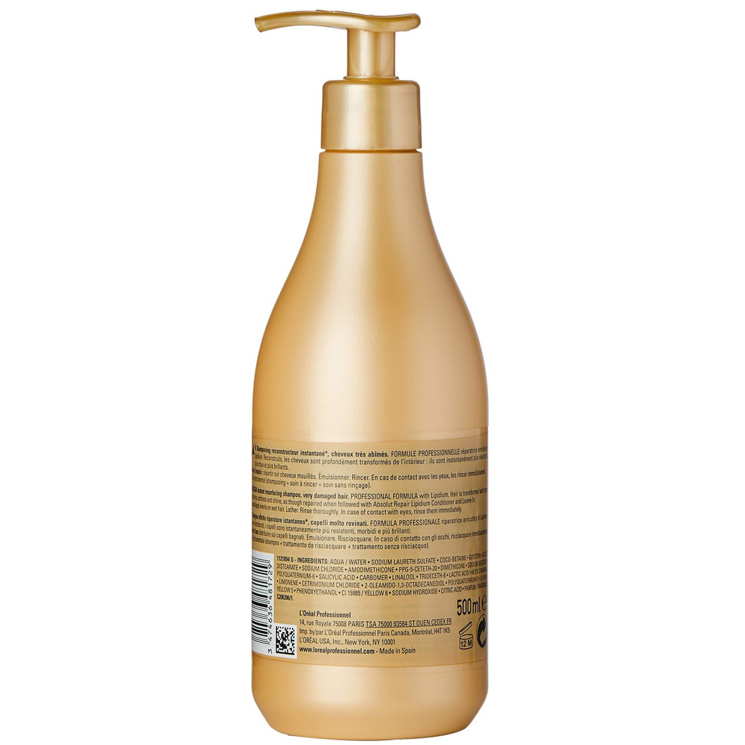شامپو ترمیم کننده موی حرفه ای لورال سری اکسپرت LOreal Absolute Repair حجم 500 میلی لیتر شامپو ترمیم کننده موی حرفه ای لورال سری اکسپرت LOreal Absolute Repair حجم 500 میلی لیتر