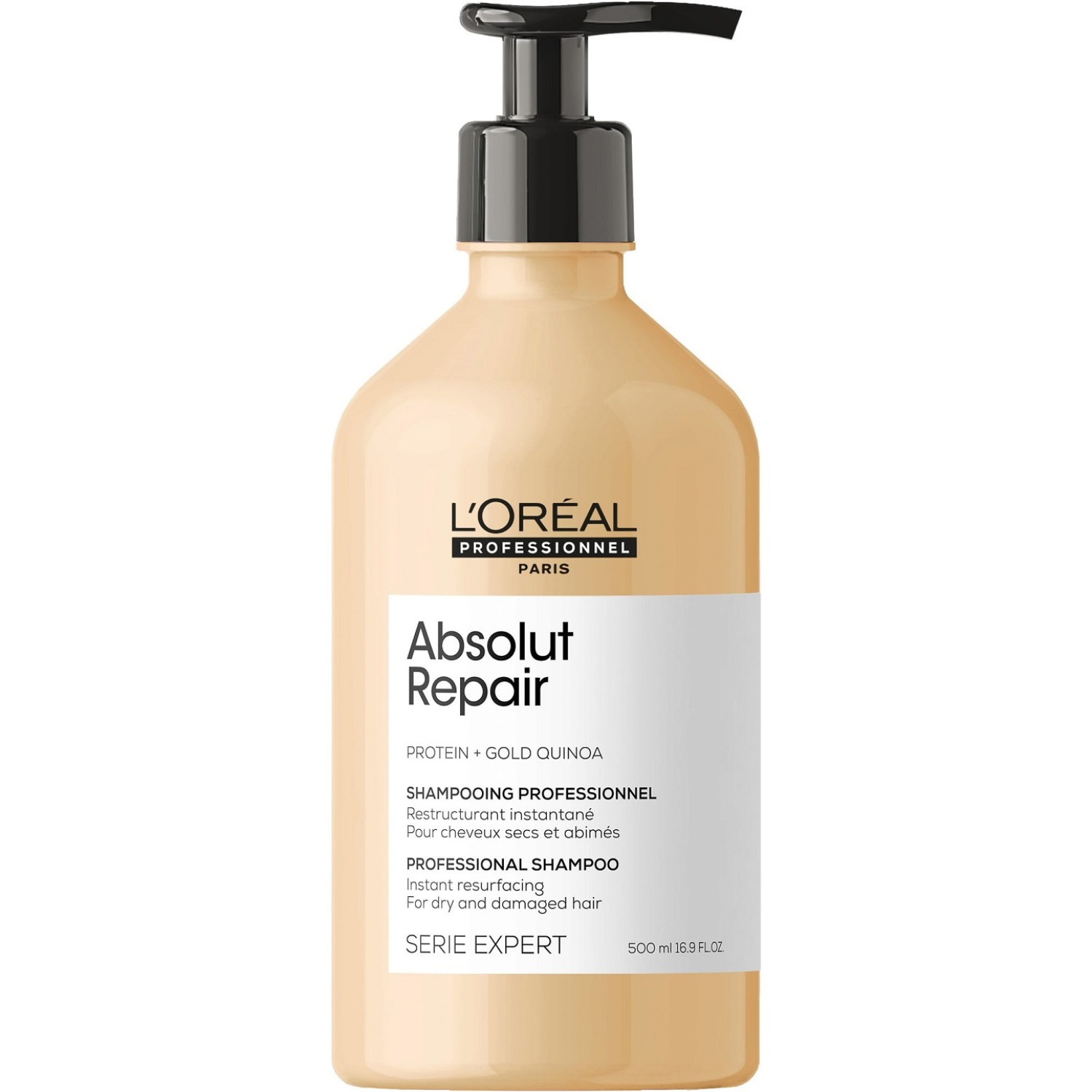 شامپو ترمیم کننده موی حرفه ای لورال سری اکسپرت LOreal Absolute Repair حجم 500 میلی لیتر شامپو ترمیم کننده موی حرفه ای لورال سری اکسپرت LOreal Absolute Repair حجم 500 میلی لیتر