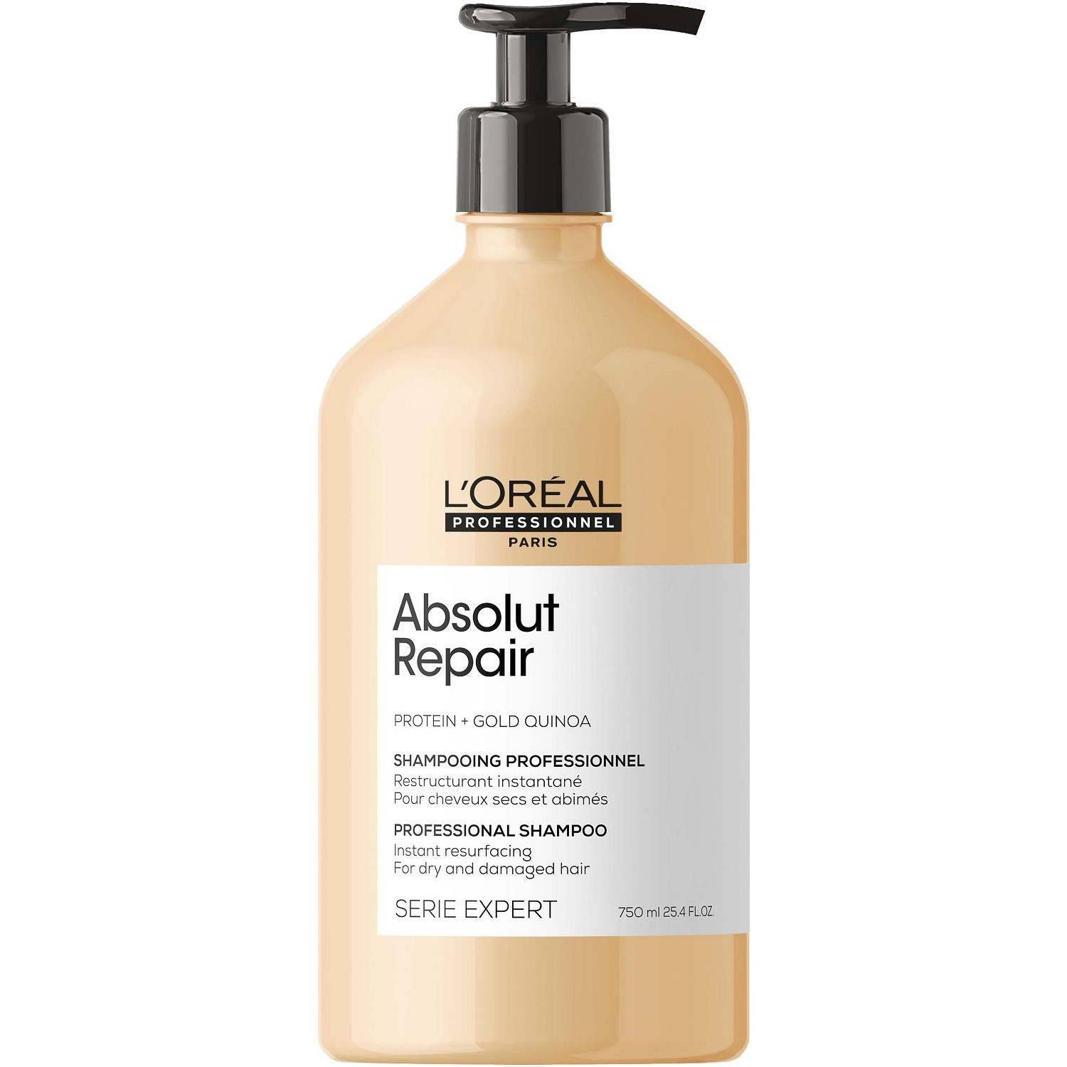 شامپو ترمیم کننده موی حرفه ای لورال سری اکسپرت LOreal Absolute Repair حجم 750 میلی لیتر شامپو ترمیم کننده موی حرفه ای لورال سری اکسپرت LOreal Absolute Repair حجم 750 میلی لیتر