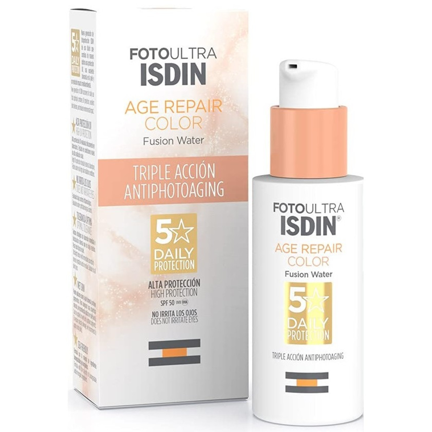 ضدآفتاب و ضد پیری رنگی ایزدین ایج ریپیر فیوژن واتر Isdin Age Repair Color SPF50 حجم 50 میلی لیتر ضدآفتاب و ضد پیری رنگی ایزدین ایج ریپیر فیوژن واتر Isdin Age Repair Color SPF50 حجم 50 میلی لیتر