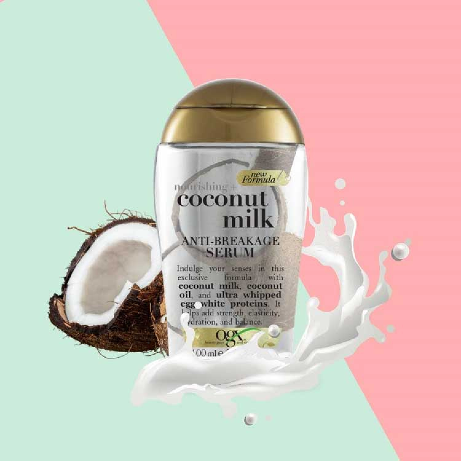 سرم مغذی و ضدشکنندگی موی شیر نارگیل او جی ایکس Ogx Coconut Milk حجم 100 میلی لیتر سرم مغذی و ضدشکنندگی موی شیر نارگیل او جی ایکس Ogx Coconut Milk حجم 100 میلی لیتر