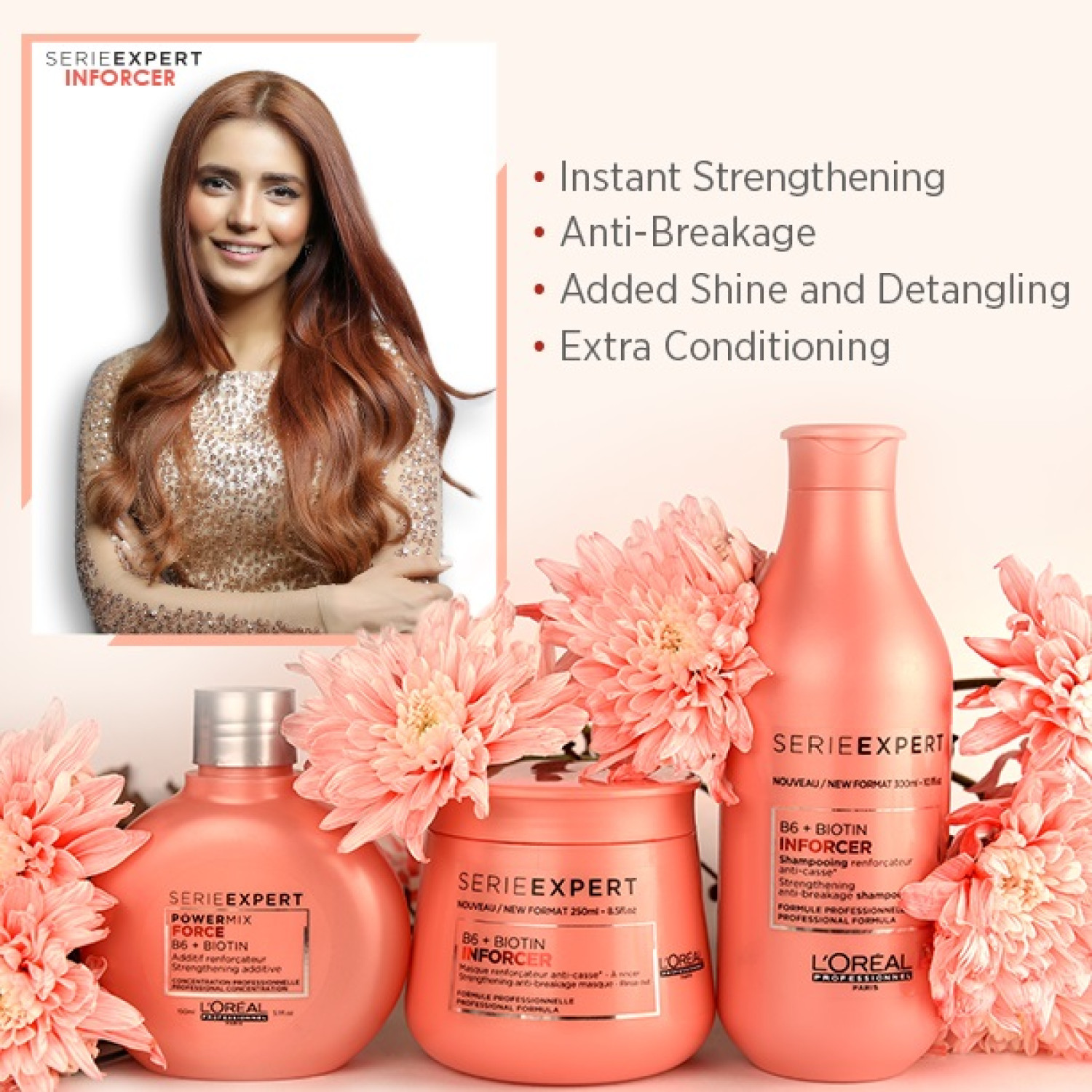ماسک موی حرفه ای استحکام بخش و ضد شکنندگی لورال سری اکسپرت LOreal Inforcer حجم 250 میلی لیتر ماسک موی حرفه ای استحکام بخش و ضد شکنندگی لورال سری اکسپرت LOreal Inforcer حجم 250 میلی لیتر