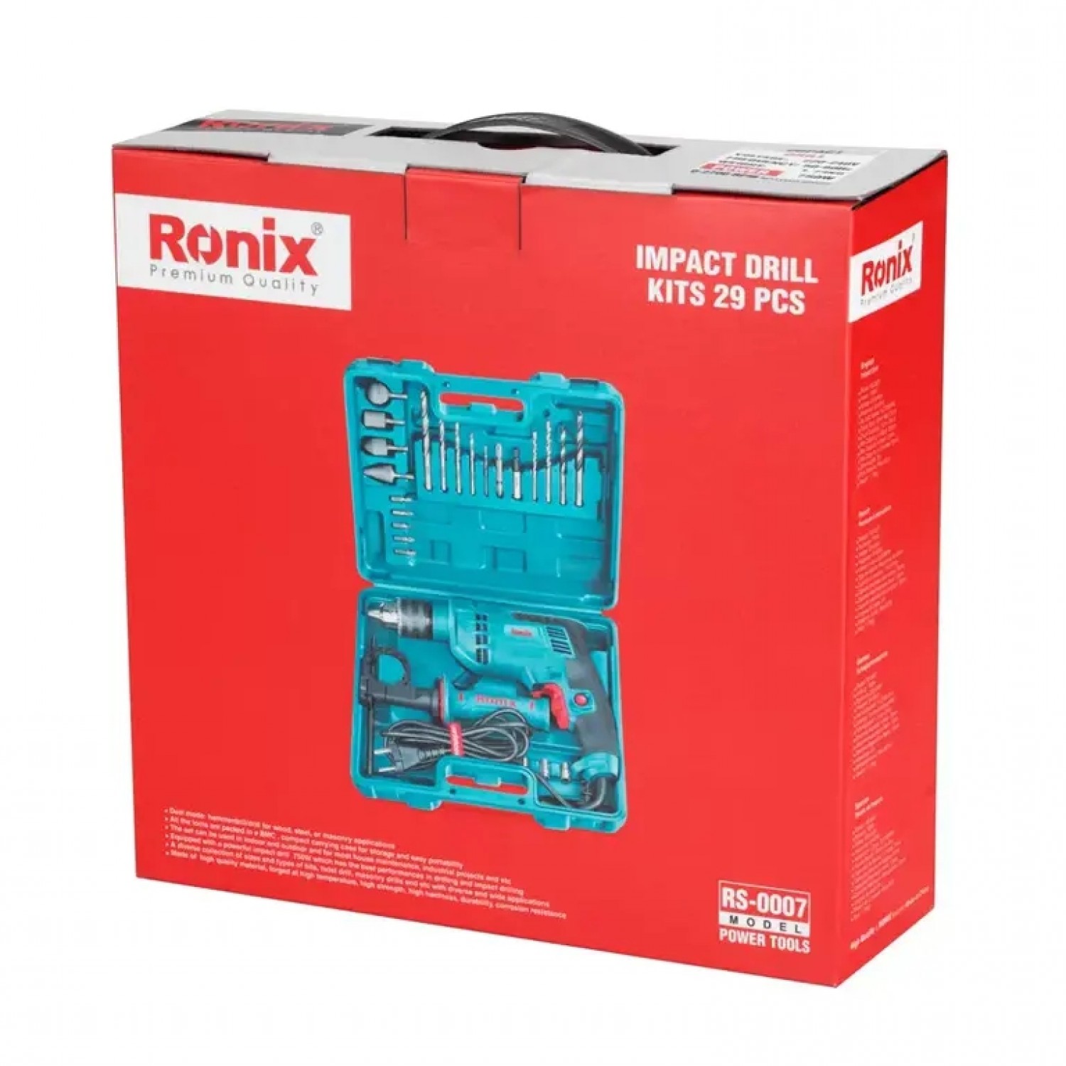 مجموعه ( 29 عددی ) دریل برقی رونیکس 13 میلیمتری 750 واتی مدل RS-0007