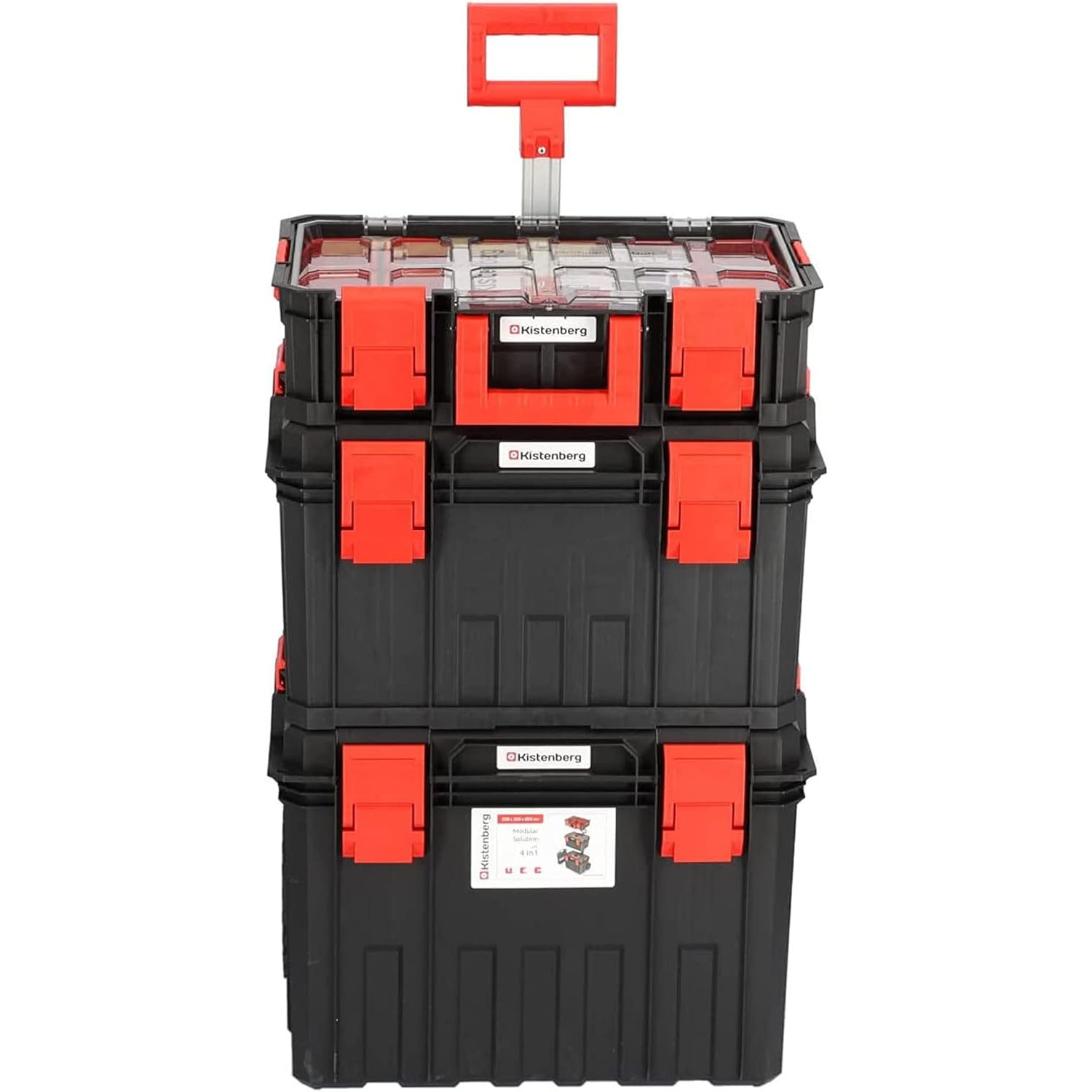 ست جعبه ابزار ماژولارKistenberg مدل KMSS553585B - ظرفیت 50 کیلوگرم با چرخ و دسته تلسکوپی- ساخت لهستان ست جعبه ابزار ماژولارKistenberg مدل KMSS553585B - ظرفیت 50 کیلوگرم با چرخ و دسته تلسکوپی- ساخت لهستان