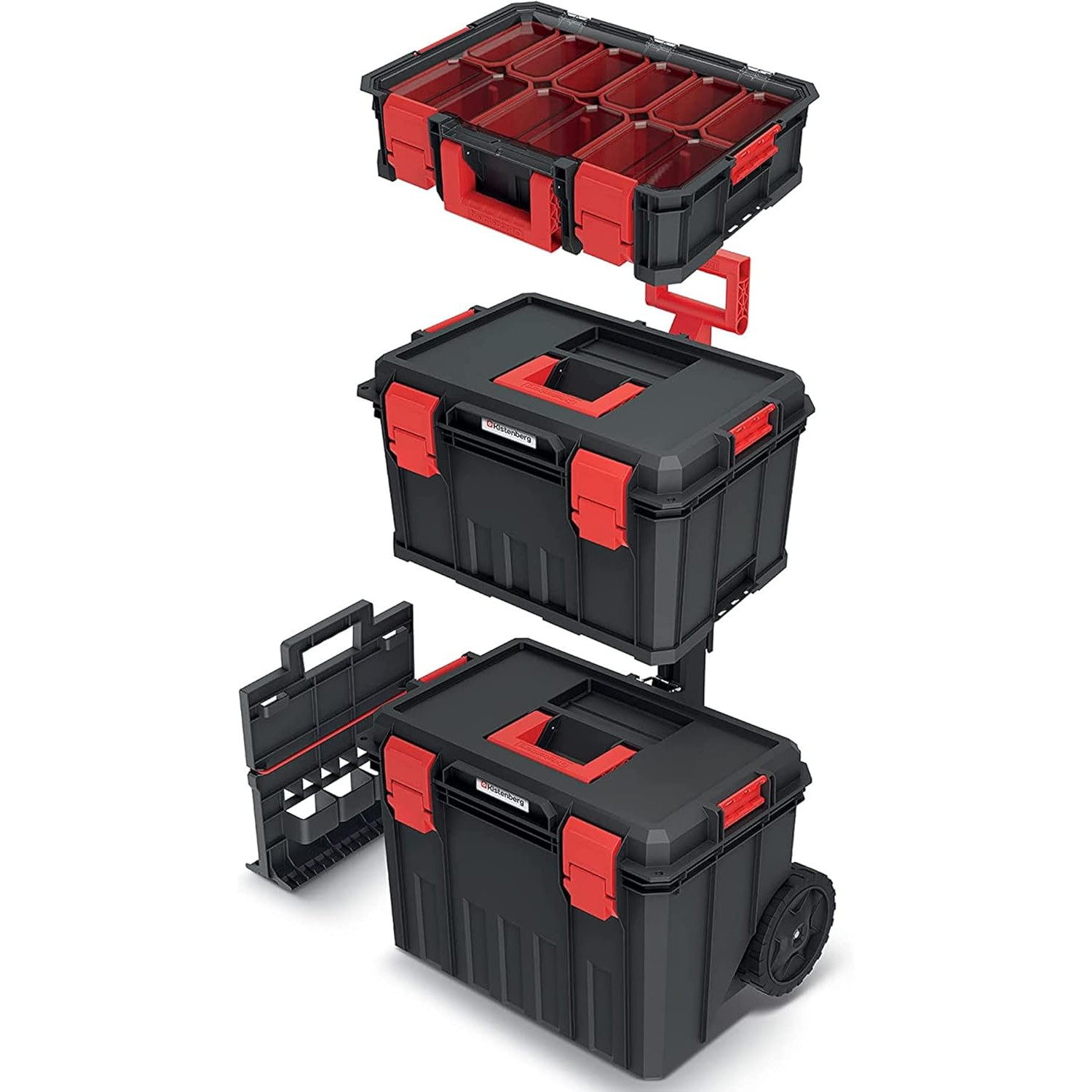 ست جعبه ابزار ماژولارKistenberg مدل KMSS553585B - ظرفیت 50 کیلوگرم با چرخ و دسته تلسکوپی- ساخت لهستان ست جعبه ابزار ماژولارKistenberg مدل KMSS553585B - ظرفیت 50 کیلوگرم با چرخ و دسته تلسکوپی- ساخت لهستان