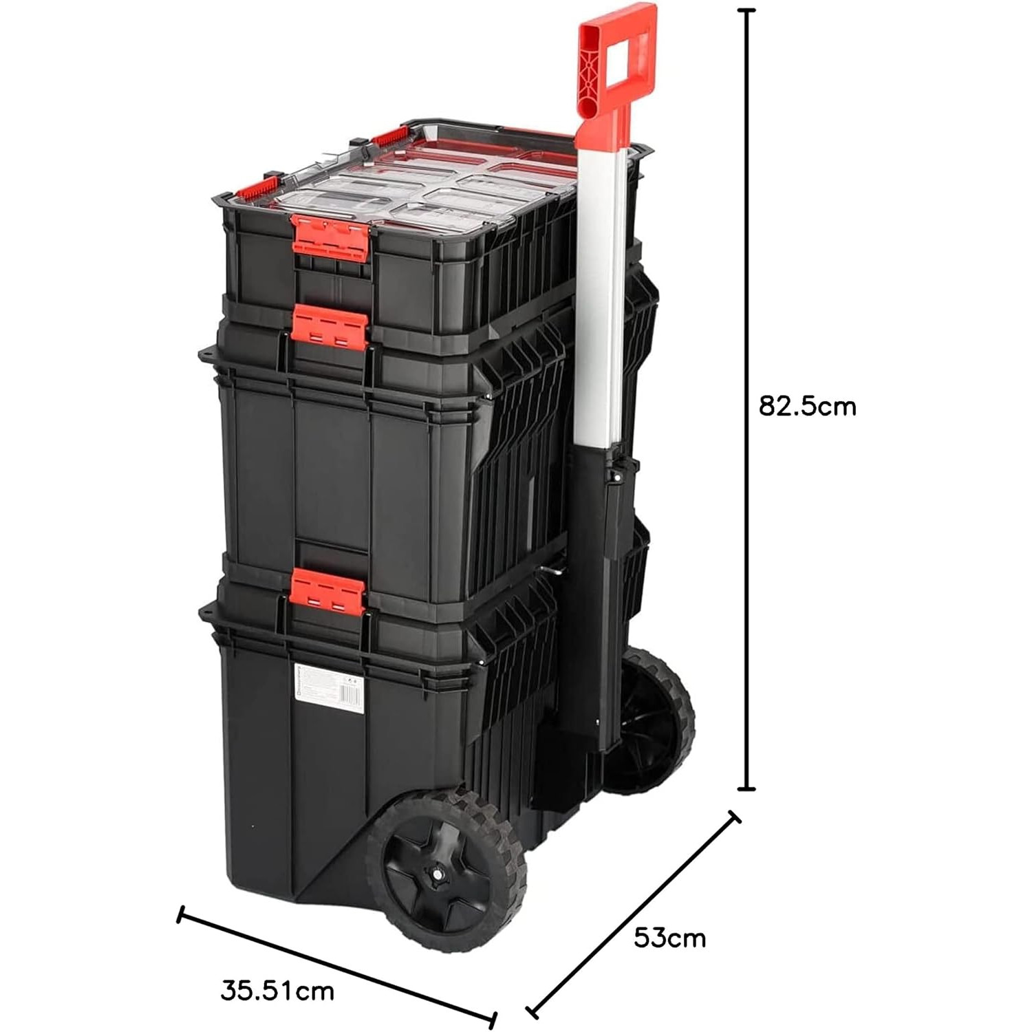 ست جعبه ابزار ماژولارKistenberg مدل KMSS553585B - ظرفیت 50 کیلوگرم با چرخ و دسته تلسکوپی- ساخت لهستان ست جعبه ابزار ماژولارKistenberg مدل KMSS553585B - ظرفیت 50 کیلوگرم با چرخ و دسته تلسکوپی- ساخت لهستان