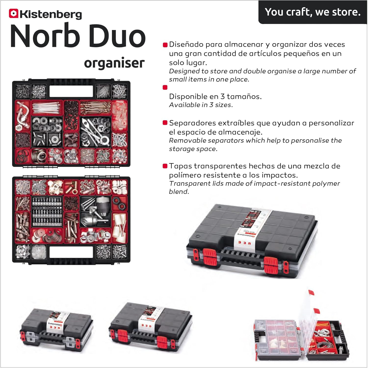 ارگانایزر ابزار Kistenberg مدل NORB DUO 40 KNOS403010B - مقاوم با 42 محفظه - ساخت لهستان ارگانایزر ابزار Kistenberg مدل NORB DUO 40 KNOS403010B - مقاوم با 42 محفظه - ساخت لهستان