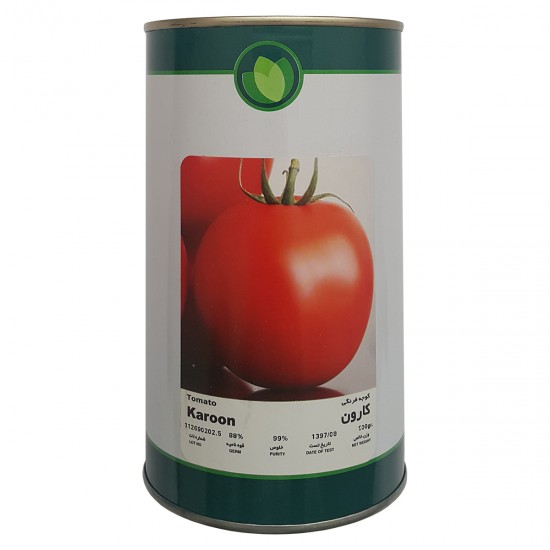 بذر گوجه فرنگی کارون فلات قوطی نیم کیلویی
